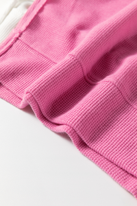 Exposed Seam Contrast Long Sleeve Sweatshirt Trandify Deal