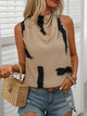 Perfee Cowl Neck Sleeveless Blouse Trandify deal