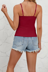 Lace Detail Scoop Neck Cami Trandify deal