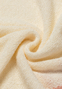 Contrast Star Raw Hem Long Sleeve Knit Top Trandify deal