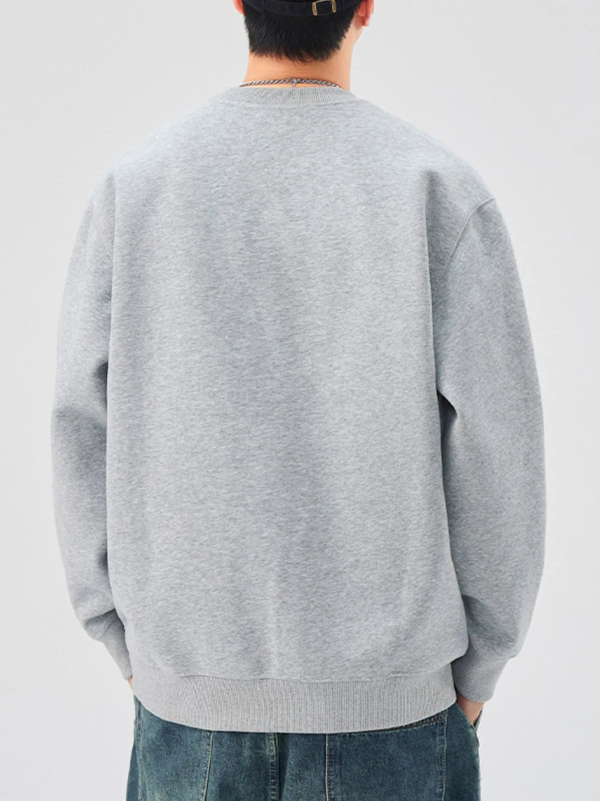 Plus Size Men’s Long Sleeve Sweatshirt – Soft Casual Pullover for Big & Tall