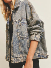 Pocketed Button Up Denim Jacket Trandify Deal