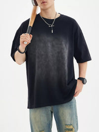 Men's oversized cotton t-shirt in Black - relaxed fit basic tee