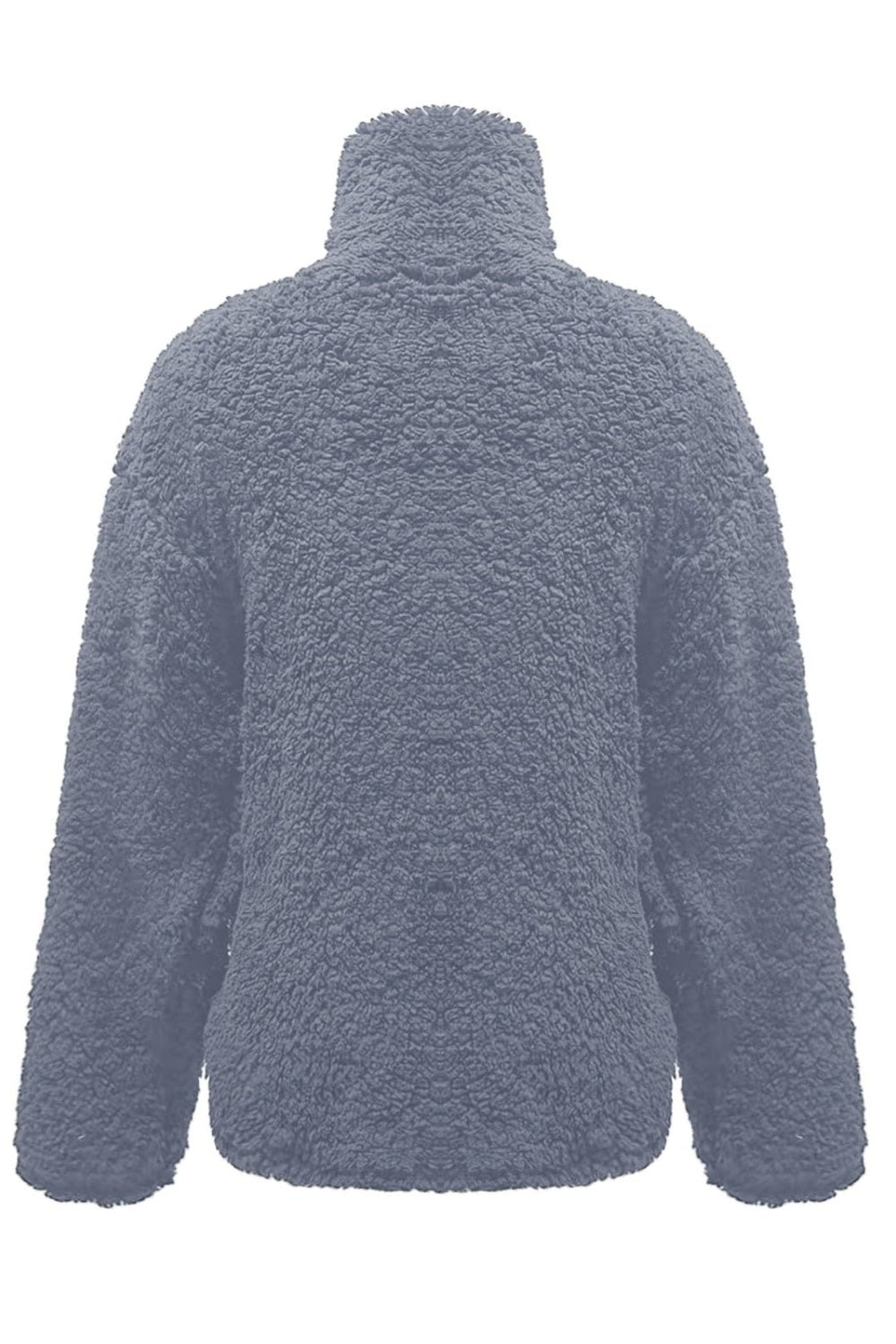 Fuzzy Turtleneck Long Sleeve Sweatshirt Trandify Deal