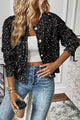 Confetti Button Up Long Sleeve Cardigan - Trandify Deal