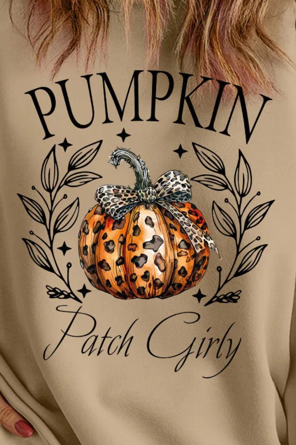 Plus Size Pumpkin Graphic Long Sleeve Sweatshirt Trandify Deal