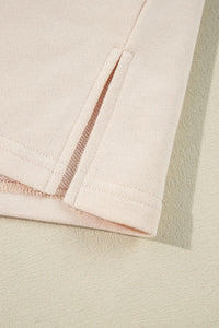 Exposed Seam Slit Floral Round Neck Blouse Trandify Deal