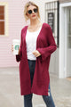 Open Front Long Sleeve Cardigan Trandify Deal