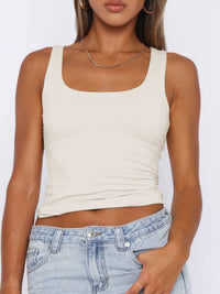 Breathable sleeveless blouse for women, cropped fit, perfect for layering under cardigans or jackets.