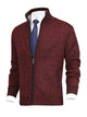Men's Plus Size Zip Up Cardigan - Ribbed Hem & Pockets