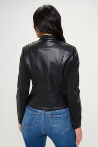Coalition LA Zip Up Vegan Moto Jacket Trandify Deal