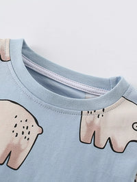 Kids Pajama Sets - Soft Cotton Round Neck PJ Set for Boys & Girls