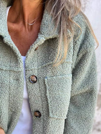 Women's Plus Size Sherpa Shacket - Cozy Fleece Lined Jacket