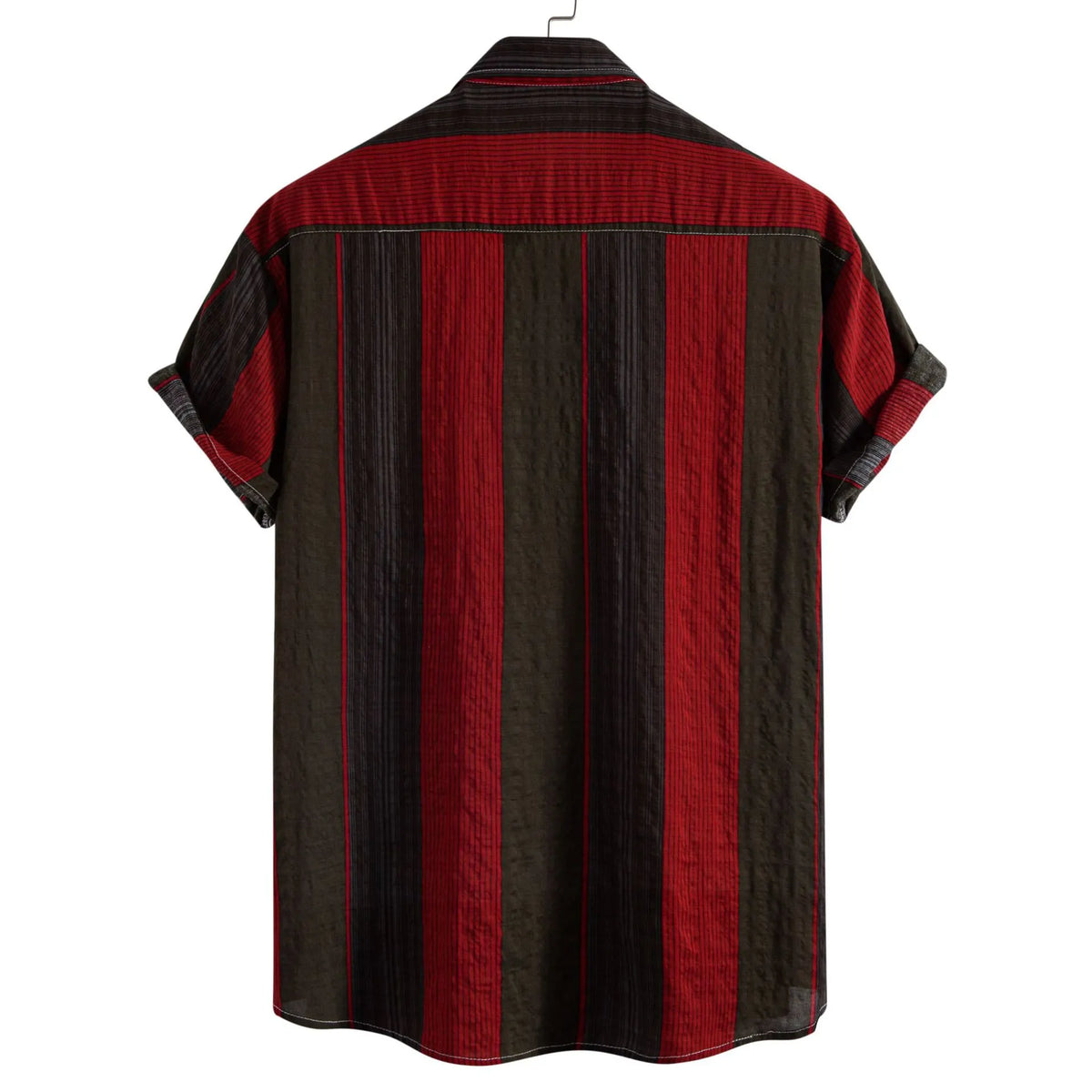 Breathable Slim Fit Plus Size Men's Shirt – Short Sleeve Button-Down for Casual Wear