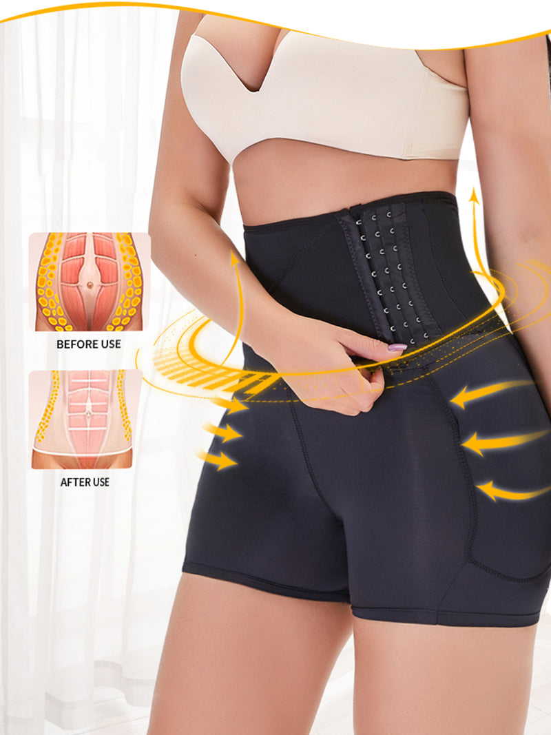 Full Size Hook and Eye Shaping Shorts – Slimming & Adjustable Waist