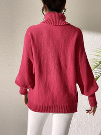Lip Turtleneck Long Sleeve Sweater Trandify Deal