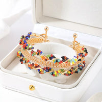 18K Gold Plated Three-Layer Bracelet Stack on a wrist, showing the dainty layered chain design.