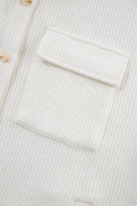 Button Up Long Sleeve Shacket Trandify Deal