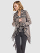 Angel Wings Tassel Striped Open Front Long Sleeve Cardigan Trandify Deal