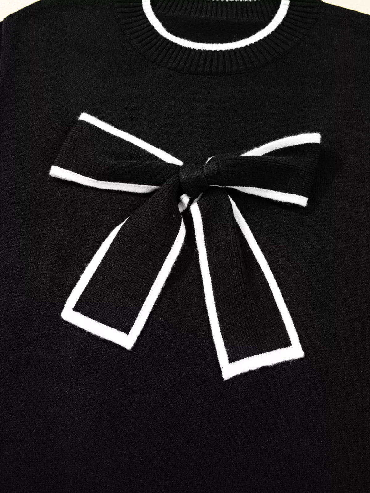 Holiday Bow Sweater | Women's Cropped Christmas Top