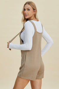 Double Take Full Size Texture Sleeveless Romper Trandify deal