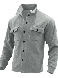 Men’s Plus Size Denim Button-Up Long Sleeve Jacket for Big & Tall – Slim Fit Casual Layering Shacket