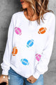 Football Round Neck Long Sleeve Sweatshirt Trandify Deal
