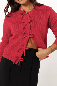 Tied Long Sleeve Cardigan Trandify deal