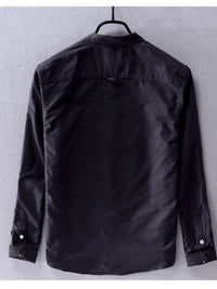 Plus size men’s button-up long sleeve shirt in slim fit for office and casual wear