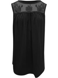 Lace Detail Round Neck Tank Trandify deal