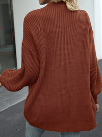 Oversized Chunky Knit Cardigan - Cable Knit Open Front Sweater