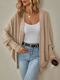 Oversized Open Front Cardigan for Women - Cozy Knit
