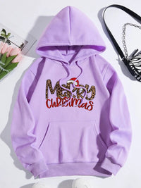 MERRY CHRISTMAS Graphic Drawstring Hoodie Trandify deal