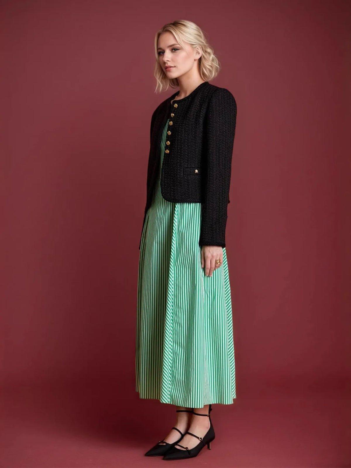 Women’s Button-Up Long Sleeve Textured Blouse for Fall Fashion – Casual & Office Wear