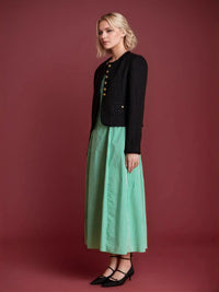 Women’s Button-Up Long Sleeve Textured Blouse for Fall Fashion – Casual & Office Wear