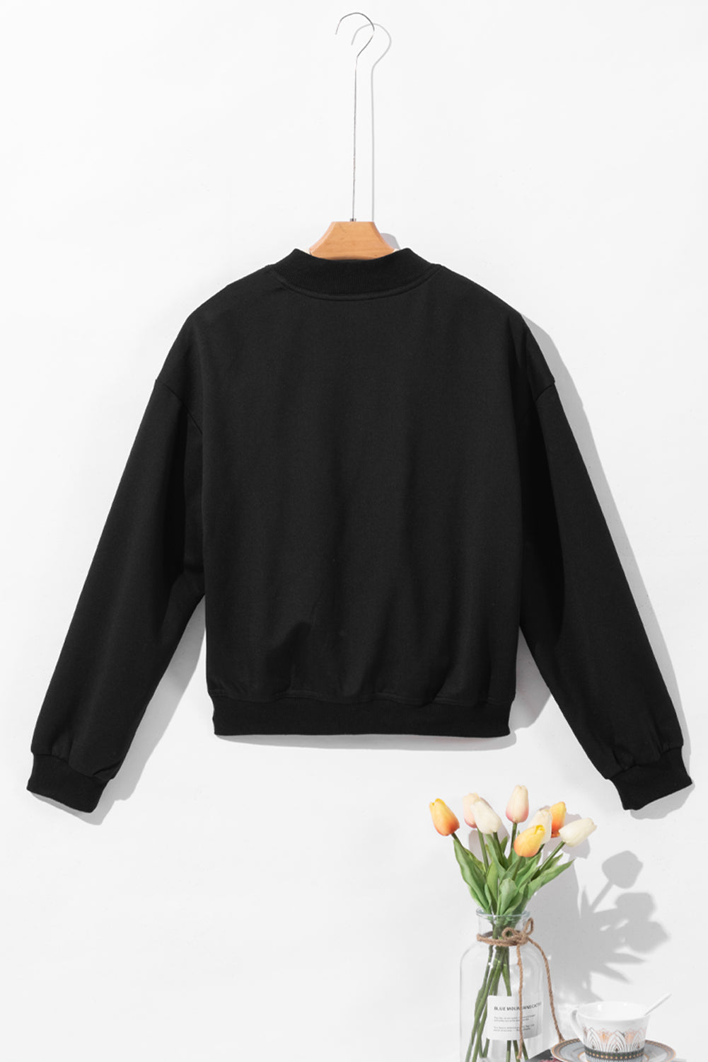 Pocketed Snap Down Long Sleeve Jacket Trandify Deal