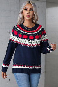 Angel Wings Graphic Round Neck Long Sleeve Sweater Trandify Deal