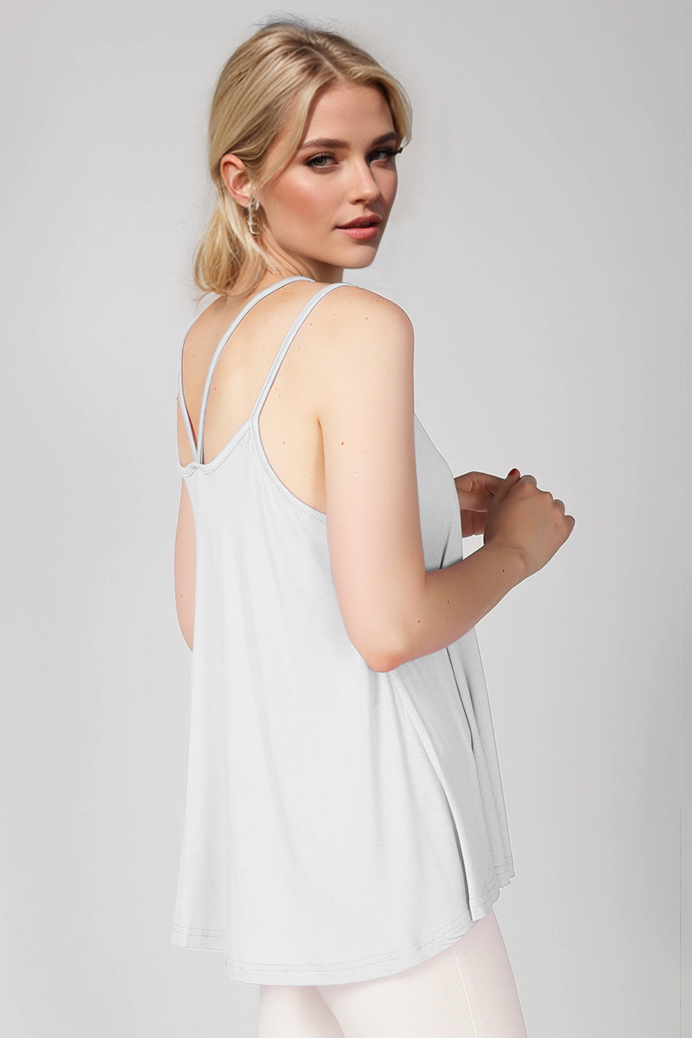 Basic Bae Bamboo Scoop Neck Double Spaghetti Straps Cami Trandify deal