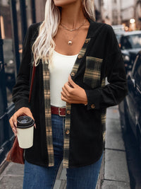 Pocketed Plaid Button Down Hooded Shacket Trandify Deal