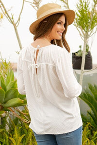 Elegant Flowy Women’s Shirt – Celeste Plus Size Puff Sleeve Top