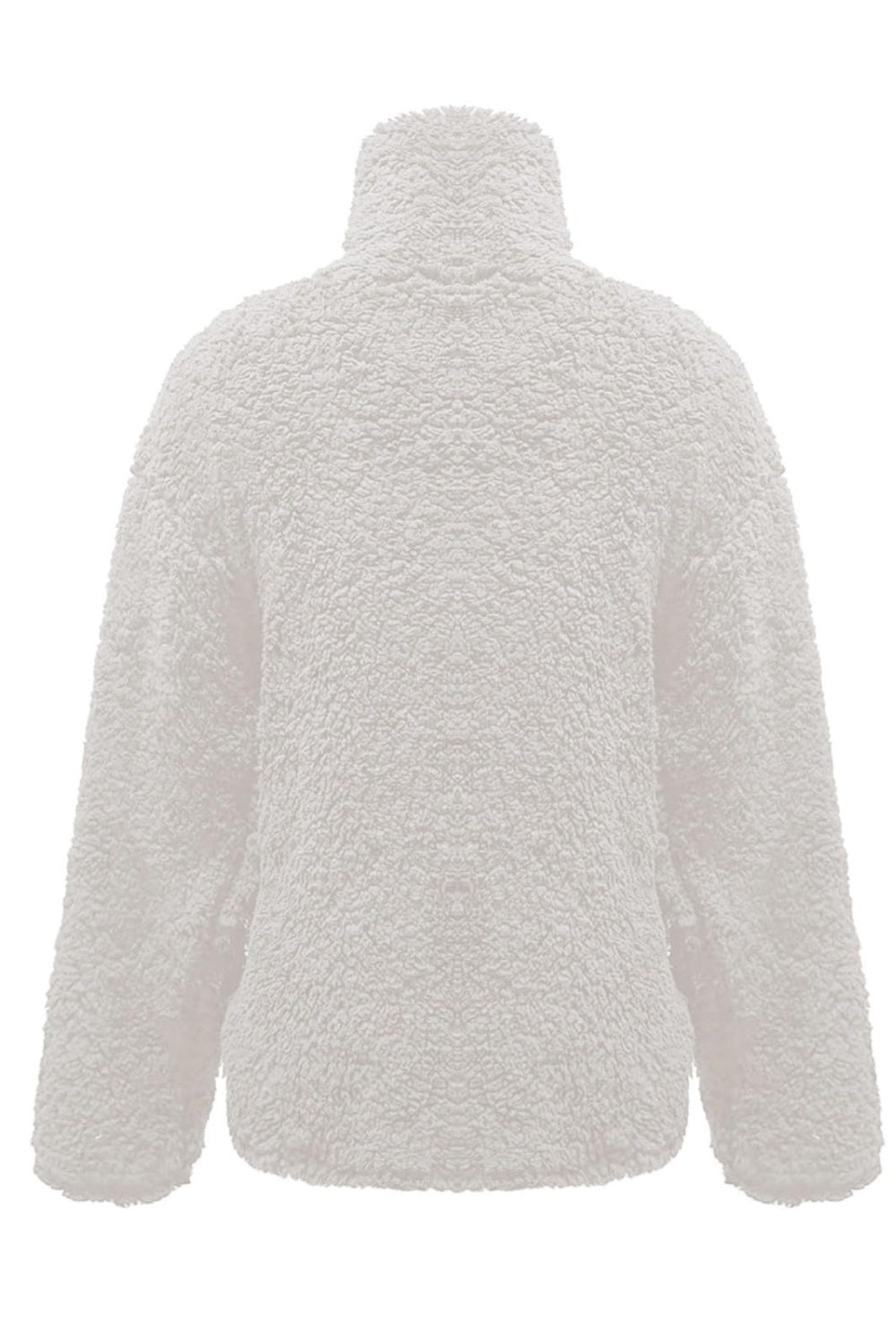 Fuzzy Turtleneck Long Sleeve Sweatshirt Trandify Deal