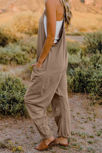 Double Take Full Size V-Neck Sleeveless Jumpsuit with Pockets - Trandify Deal