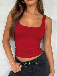 Breathable sleeveless blouse for women, cropped fit, perfect for layering under cardigans or jackets.