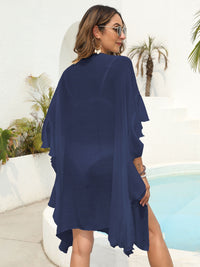 Ruffled Open Front Cover-Up Trandify deal