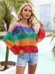 Color Block Openwork Boat Neck Cover Up Trandify deal