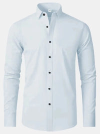 Men’s Plus Size Button-Up Long Sleeve Shirt – Big & Tall Relaxed Fit Casual Formal Stretch Fabric – Trendy Office & Party Wear