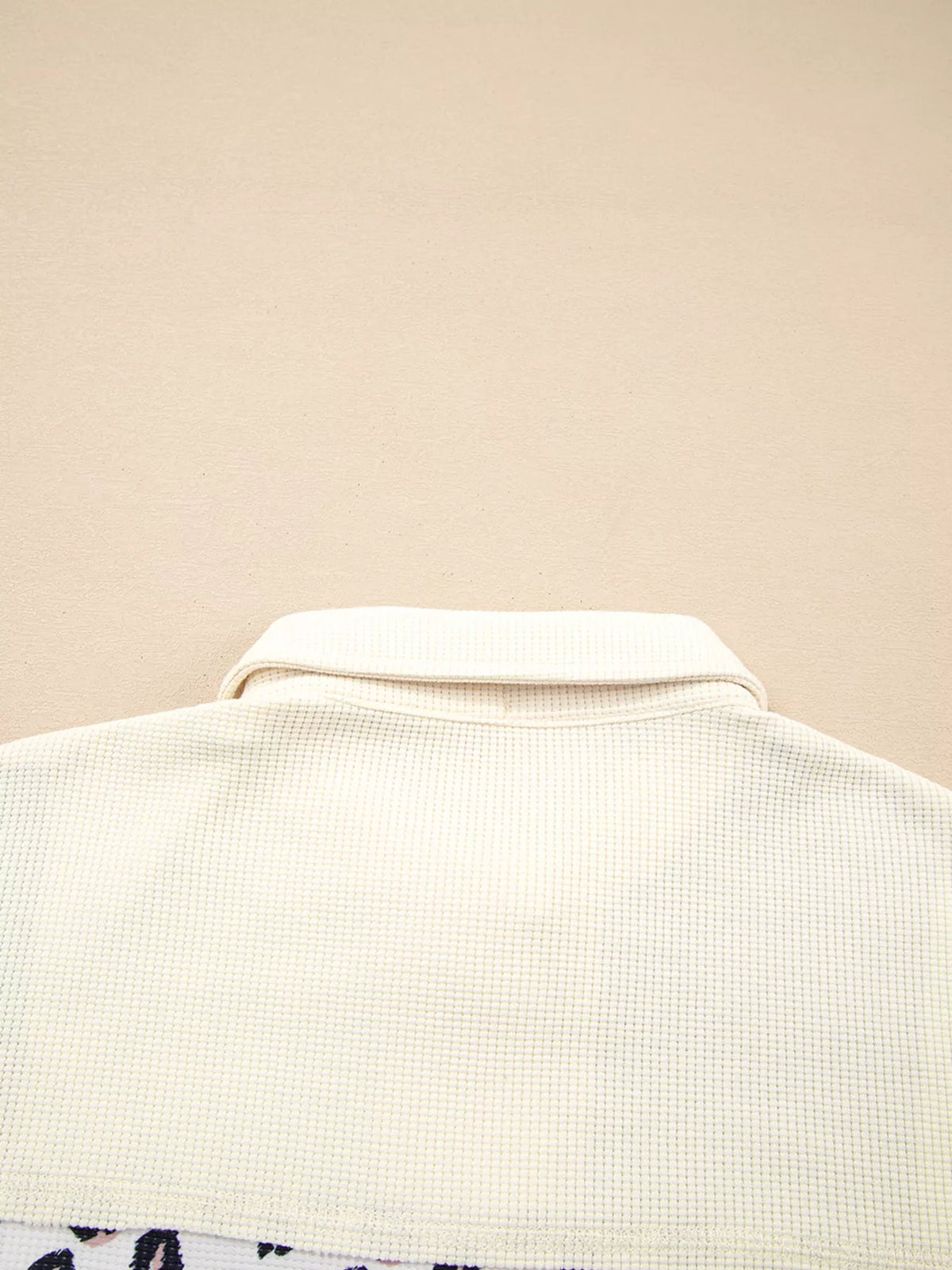 Leopard Print Quilted Jacket for Women - Cozy Waffle Textured