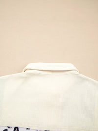 Leopard Print Quilted Jacket for Women - Cozy Waffle Textured