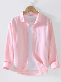 Breathable cotton men’s shirt for work or weekend – wrinkle-resistant fabric