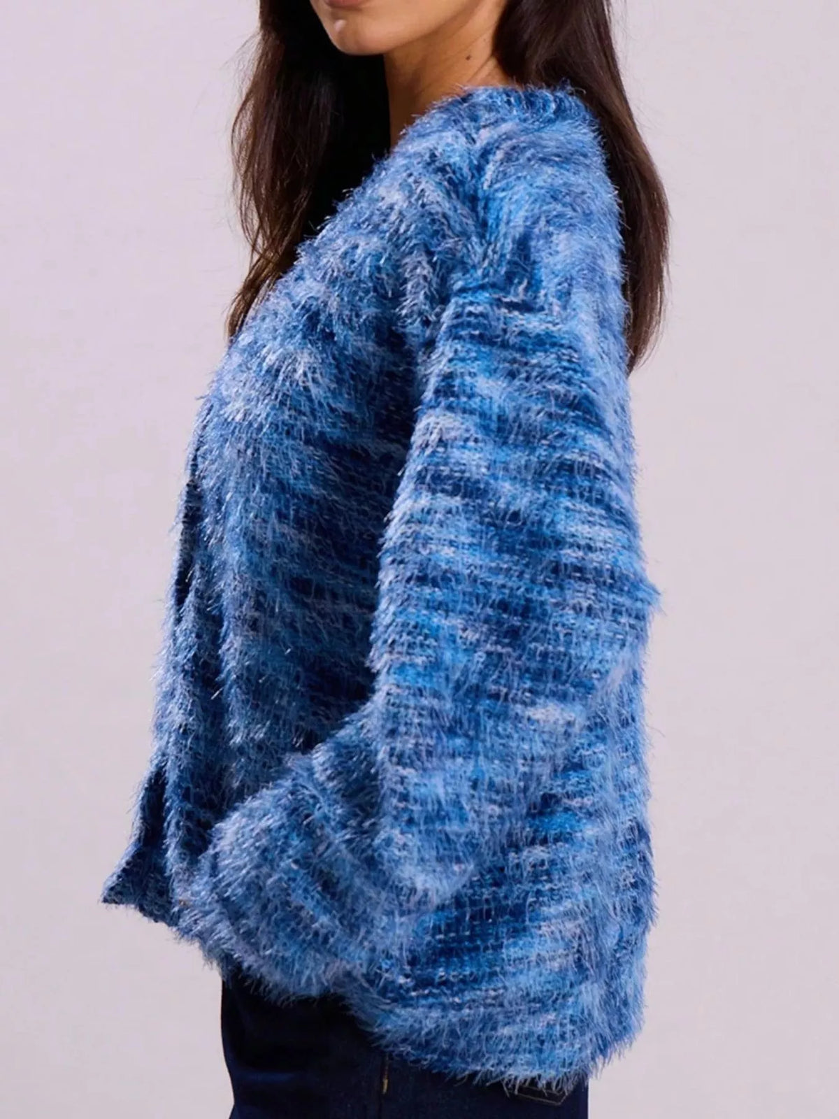 Chunky Knit V-Neck Button Cardigan | Oversized Comfort